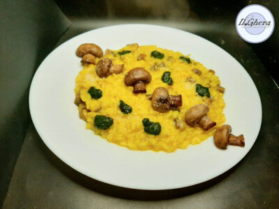 Risotto allo zafferano al profumo di bosco
