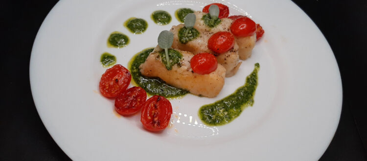 Nasello rucola e pomodorini