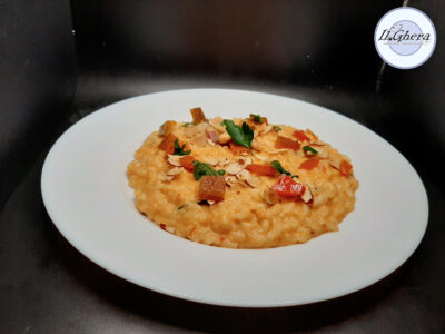 Risotto croccante ai peperoni