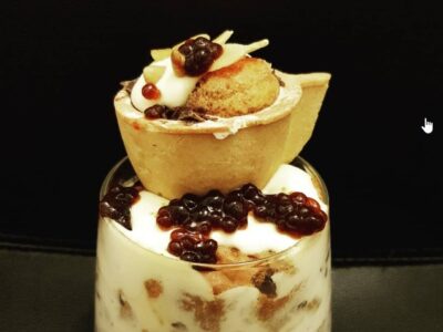 Tiramisù a sfera, il bicchiere del Ghera