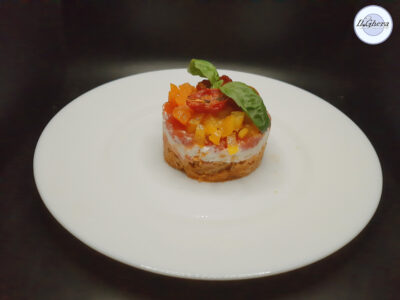 Cheesecake salata ai 4 pomodori