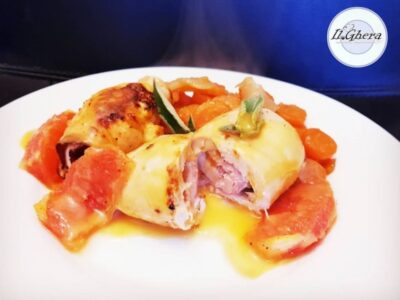 Involtini di pollo al pompelmo