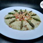 Risotto asparagi, speck e noci